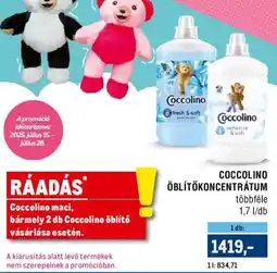 Metro Coccolino öblítőkoncentrátum ajánlat