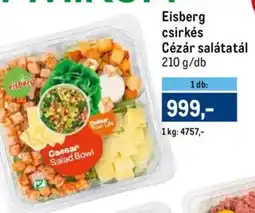 Metro Eisberg csirkés Cézár salátatál ajánlat