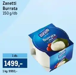 Metro Zanetti Burrata ajánlat