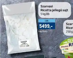 Metro Szarvasi Ricotta jellegű sajt ajánlat