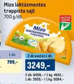 Metro Mizo laktózmentes trappista ajánlat