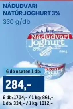 Metro Nádudvari natúr joghurt 3% ajánlat