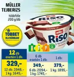 Metro Müller tejberizs ajánlat