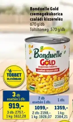 Metro Bonduelle Gold csemegekukorica családi kiszerelés ajánlat