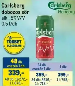 Metro Carlsberg dobozos sör ajánlat