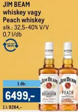 Metro Jim Beam whiskey / Peach whiskey ajánlat