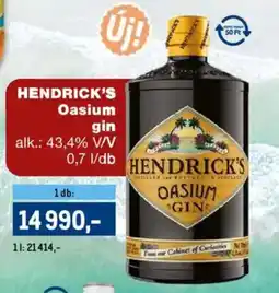 Metro HENDRICK'S Oasium gin ajánlat