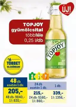 Metro Topjoy gyümölcsital ajánlat