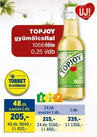Metro Topjoy gyümölcsital ajánlat