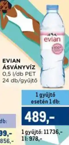 Metro Evian ásványvíz ajánlat