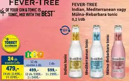 Metro Fever-Tree Indian, Mediterranean, Málna-Rebarbara tonic ajánlat