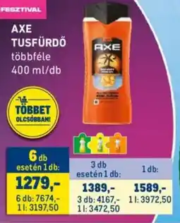 Metro Axe tusfürdő ajánlat
