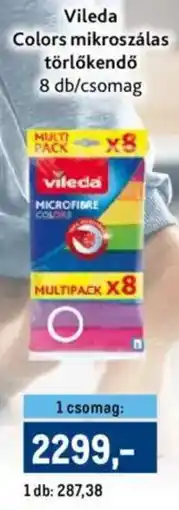 Metro Vileda Colors mikroszálas törlőkendő ajánlat