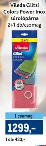 Vileda Glitzi Colors Power Inox súrolópárna