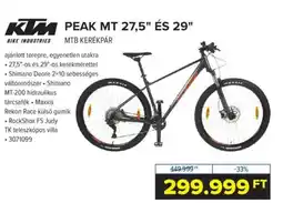 Hervis KTM PEAK MT 27,5" ÉS 29" MTB KERÉKPÁR ajánlat