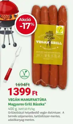 Herbaház VEGÁN MANUFAKTÚRA Magyaros Grill Bászka ajánlat
