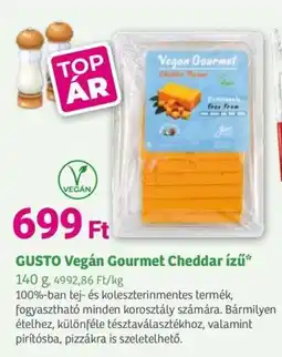 Herbaház GUSTO Vegán Gourmet Cheddar ízű ajánlat