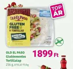 Herbaház OLD EL PASO Gluténmentes Tortillalap ajánlat