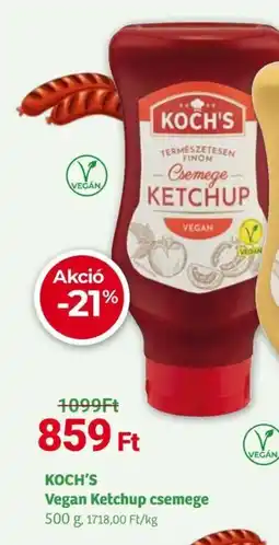 Herbaház KOCH'S Vegan Ketchup csemege ajánlat