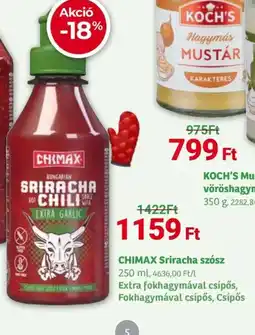 Herbaház CHIMAX Sriracha szósz ajánlat
