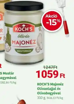 Herbaház KOCH'S Majonéz Olívaolajjal és Olívabogyóval ajánlat
