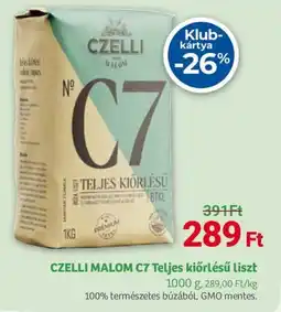 Herbaház CZELLI MALOM C7 Teljes kiőrlésű liszt ajánlat