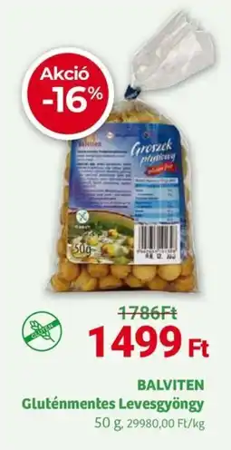 Herbaház BALVITEN Gluténmentes Levesgyöngy ajánlat
