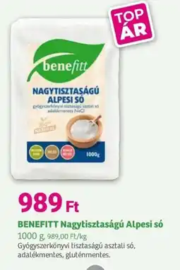 Herbaház BENEFITT Nagytisztaságú Alpesi só ajánlat
