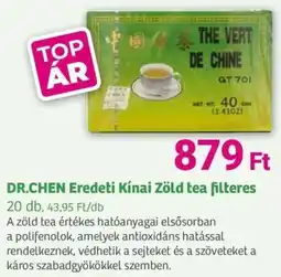 Herbaház DR.CHEN Eredeti Kínai Zöld tea filteres ajánlat