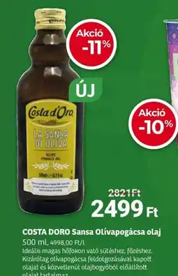 Herbaház COSTA DORO Sansa Olívapogácsa olaj ajánlat