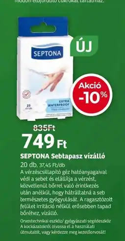 Herbaház SEPTONA Sebtapasz vízálló ajánlat