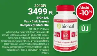 Herbaház BIOHEAL Vas + Cink Szerves Komplex ajánlat