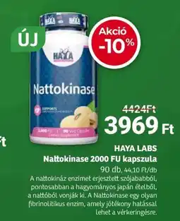 Herbaház HAYA LABS Nattokinase 2000 FU kapszula ajánlat