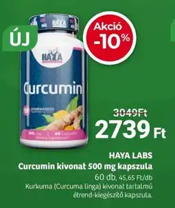 Herbaház HAYA LABS Curcumin kivonat 500 mg kapszula ajánlat