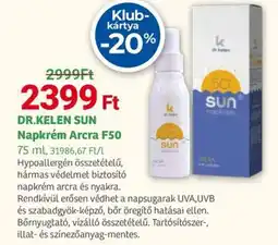 Herbaház DR.KELEN SUN Napkrém Arcra F50 ajánlat