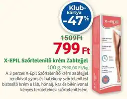 Herbaház X-EPIL Szőrtelenítő krém Zabtejjel ajánlat