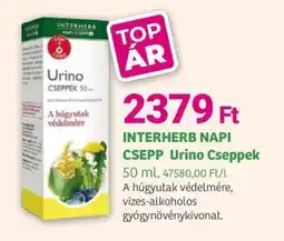 Herbaház INTERHERB NAPI CSEPP Urino Cseppek ajánlat