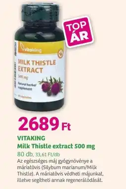 Herbaház VITAKING Milk Thistle extract ajánlat