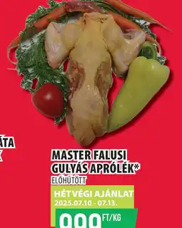 Coop MasterMASTER FALUSI GULYÁS APRÓLÉK* ELŐHŰTÖTT lusi gulyás aprólék ajánlat
