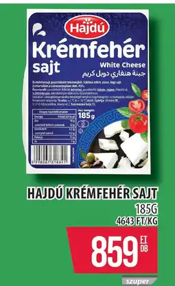 Coop Hajdú Krémfehér sajt ajánlat