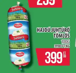 Coop Hajdú Juhtúró tömlős ajánlat