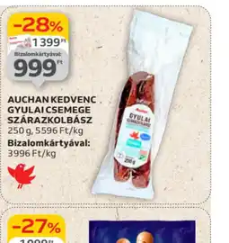 Auchan Auchan Kedvenc Gyulai Csemege Szárazkolbász ajánlat
