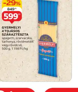 Auchan Gyermelyi 4 tojásos száraztészta ajánlat
