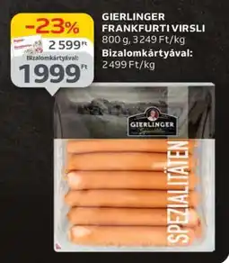 Auchan Gierlinger Frankfurti Virsli ajánlat