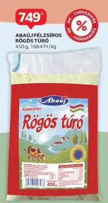 Auchan Abaúj Félzsíros Rögös Túró ajánlat
