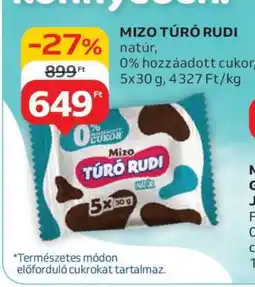 Auchan MIZO Túró Rudi ajánlat