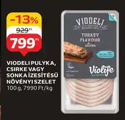 Auchan VIODELI Pulyka, Csirke vagy Sonka Ízesítésű Növényi Szelet ajánlat