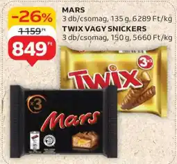 Auchan Mars, Twix vagy Snickers ajánlat