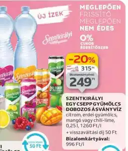 Auchan Szentkirályi Egy Csepp Gyümölcs Dobozos Ásványvíz ajánlat