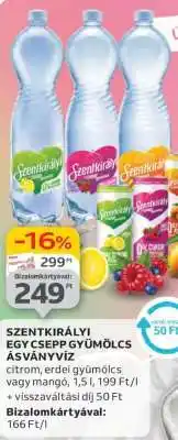 Auchan SZENTKIRÁLYI Egy Csepp Gyümölcs ásványvíz ajánlat